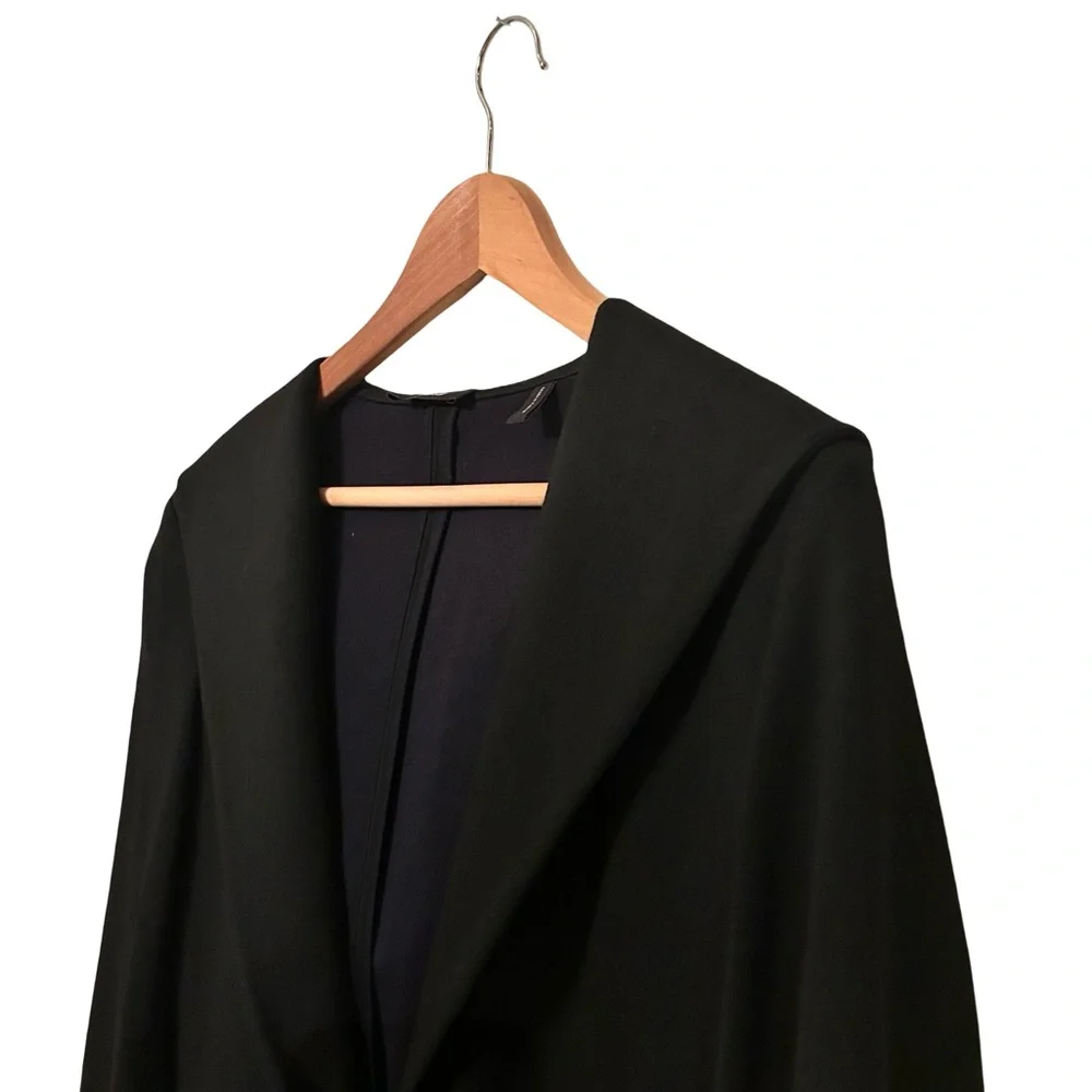 Theory Black Drape Drawstring Blazer Jacket Size Small - Picture 5 of 9